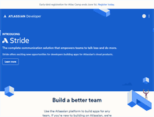 Tablet Screenshot of developer.atlassian.com